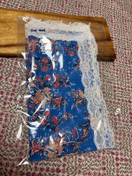大型ハンカチ 花柄 レース ハンドメイド