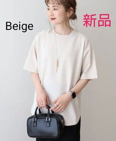 (新品)アメリカンホリック ジョーゼットラウンドヘムトップス ライトベージュ Lサイズ