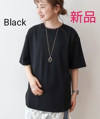 (新品)アメリカンホリック ジョーゼットラウンドヘムトップス Black Mサイズ