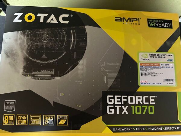 ZOTAC GTX 1070 AMP Edition GEFORCE 8GB グラフィックボード