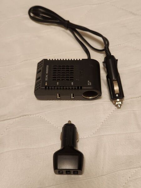 【BLA】 DC/ACインバーター【12V】65W +シガーソケットUSB3連