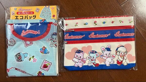 郵便局限定 SWIMMER エコバッグ&スリージップポーチ 新品未開封 スイマー