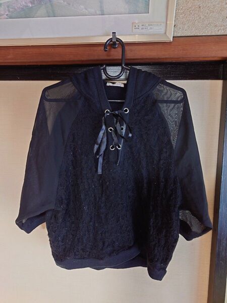 axes femme レースパーカー M