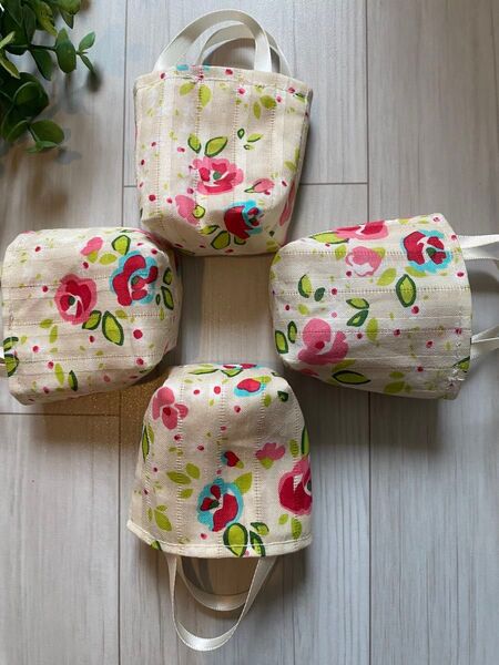 ミニミニトートバッグ ハンドメイド 花柄 ピンク ポーチ
