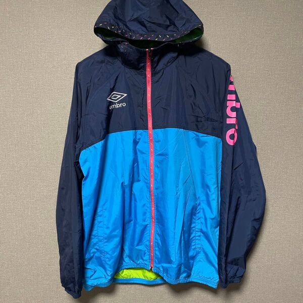 アンブロumbro ウインドブレーカー ジャケット スポーツ ネイビー水色ピンク メンズ O XL