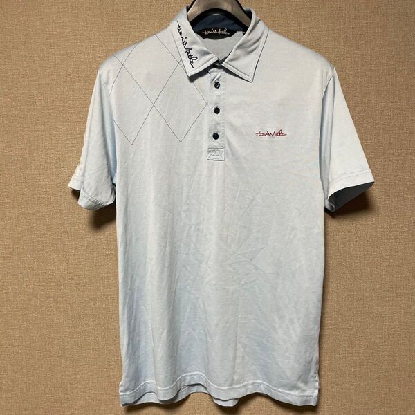 TravisMathew トラヴィスマシュー 半袖 ポロシャツ 水色系 ゴルフウェア メンズ M