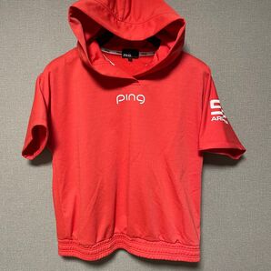 PING ピン 半袖パーカー プルオーバー ゴルフウェア レディース women M