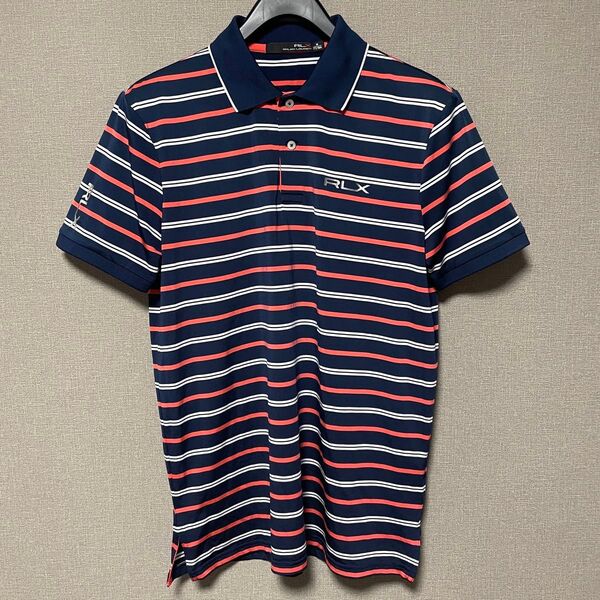 Ralph Lauren ラルフローレン RLX 半袖ポロシャツ ゴルフウェア ボーダー柄 メンズ M