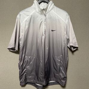 NIKE ナイキ 半袖 ハーフジップ ジャケット GOLF 白 黒 グラデーション メンズ XL