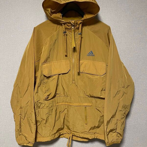adidas アディダス アノラックパーカー ジャケット 茶系 IA9402 メンズ 2XL シャカシャカ