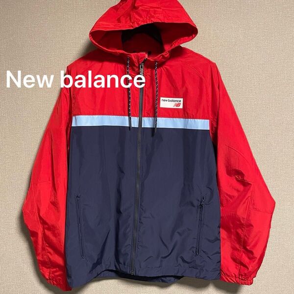 ニューバランスNEW balance マウンテンパーカー ジャケット パーカー アウター 赤 ネイビー メンズ L