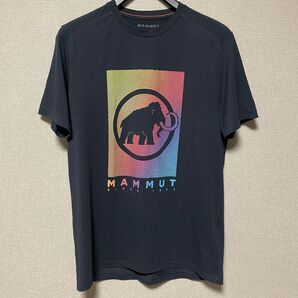MAMMUT マムート 半袖 Tシャツ 黒系 メンズM/L レインボー 1017-09863 トラバット