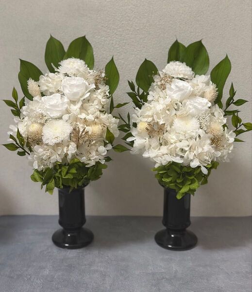 プリザーブドフラワー仏花一対大きめサイズ