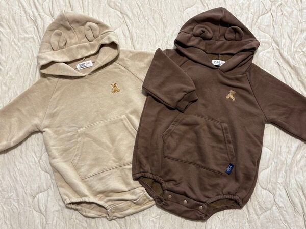 POLO クマ耳ロンパース 70セット