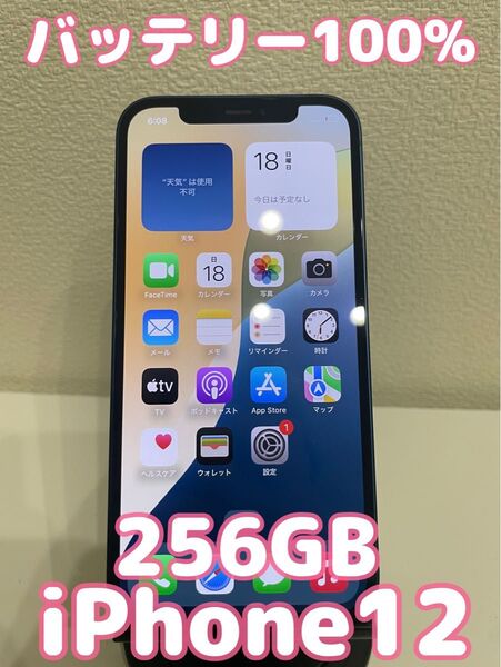 【バッテリー100%】iPhone12 256GB ブルー SIMフリー
