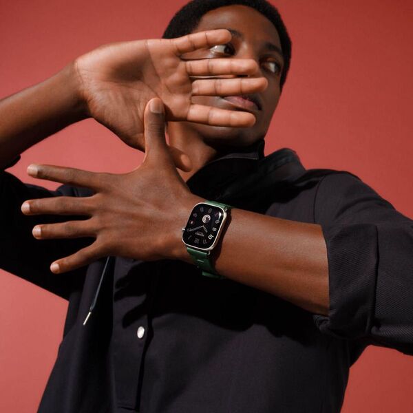 【未使用】HERMES Apple Watch キリムグリーンラバーバンド