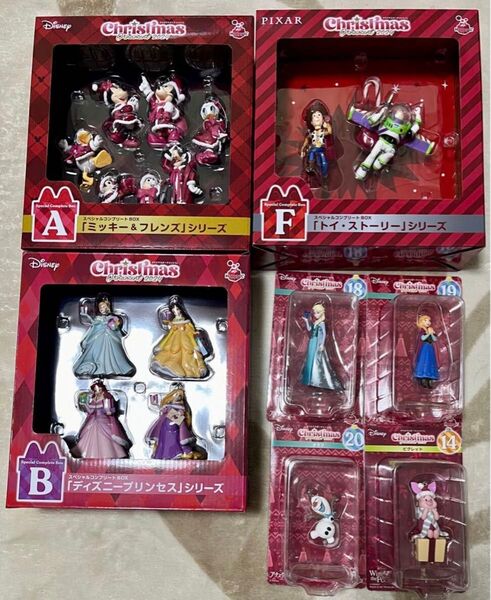 Disney Happyくじ クリスマス フィギュアオーナメント賞 7点セット ディズニー