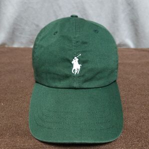 POLO キャップ グリーン 緑 ポロ ラルフローレン ポニー 古着