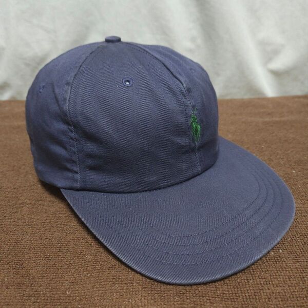 USA製 POLO ラルフローレン ポロ キャップ 茶 ネイビー ビンテージ