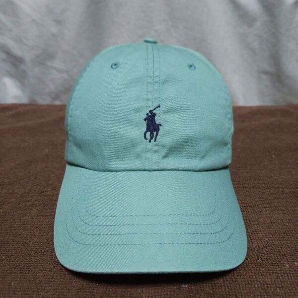 ポロ ラルフローレン POLO キャップ グリーン 緑 ポニー 古着