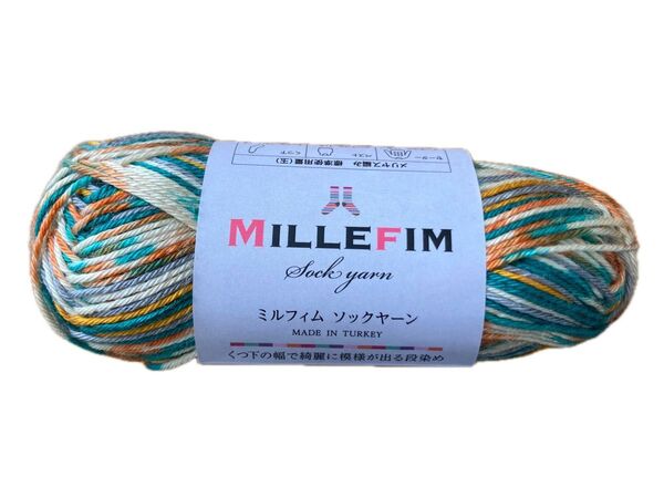 【新品未使用】セリア 毛糸 ミルフィム ソックヤーン COL No.15 1玉♪