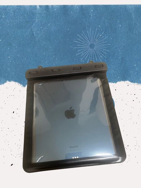お風呂やビーチで動画を楽しみたい方にぴったり! iPad Air 防水ケース ブラック