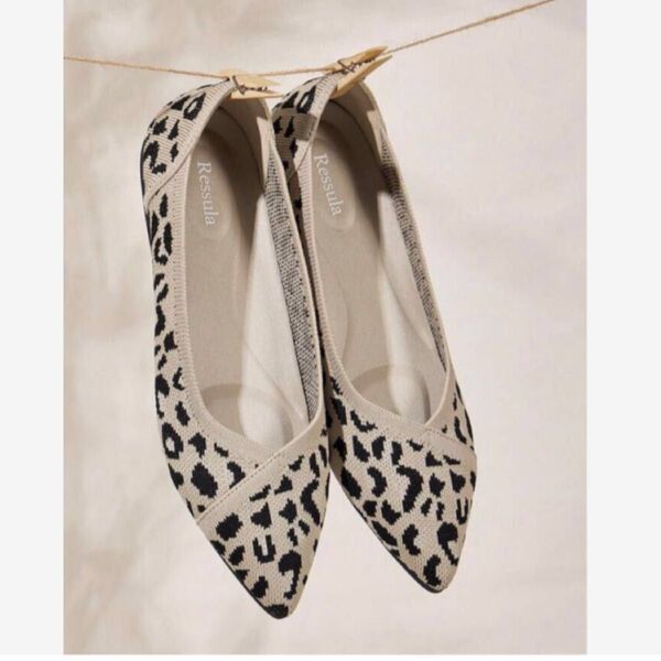 美品 アニマル柄フラットシューズ size38 新品未使用