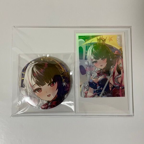 にじさんじ 誕生日グッズ 缶バッジ&チェキ風カード 夜見れな