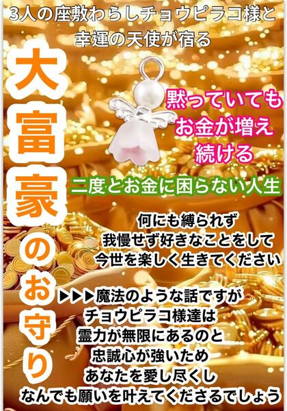 ★大富豪のお守り★座敷わらし/チョウピラコ様/宝くじ高額当選/金運/霊石/呪物/開運 【code lily88888888】