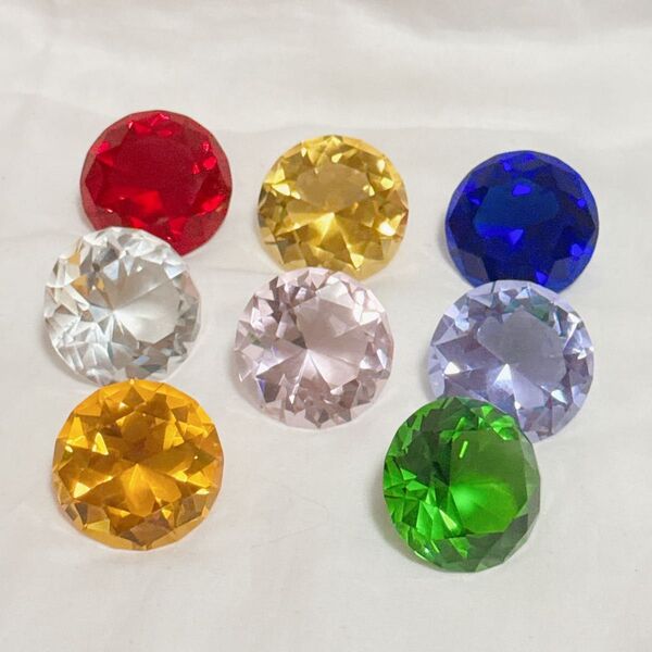 ★多色透明 水晶 ダイヤモンド ペーパーウェイト ガラス 文鎮 装飾品 誕生日 母の日 結婚記念日 プレゼント 妻ギフトボックス