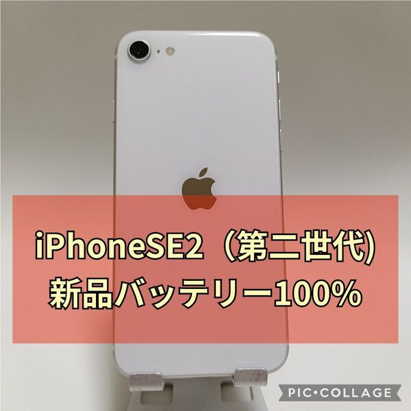 新品バッテリー iPhone SE 第2世代 64GB ホワイト SIMフリー 100%