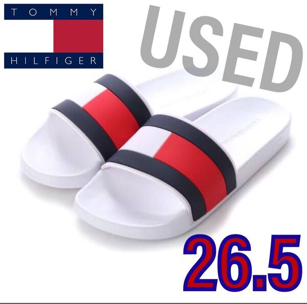 Tommy Hilfiger シャワーサンダル 26.5cm 白/赤/紺