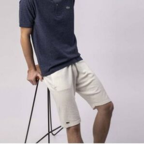 LACOSTE ハーフパンツ タオル地 メンズXXLサイズ 夏服 ホワイト 白