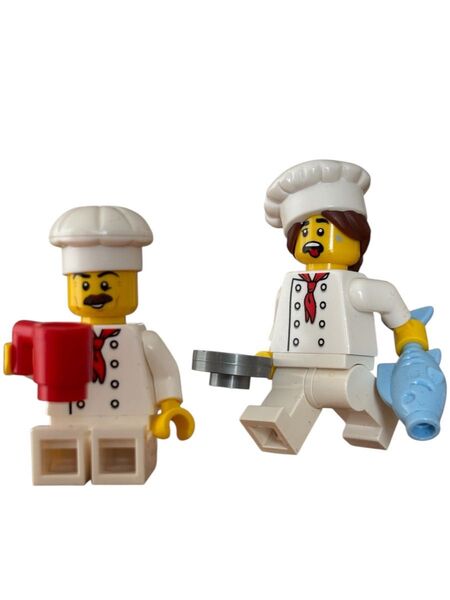 レゴ LEGO ミニフィグ コックさん 見習い 料理長 2体+アイテムセット