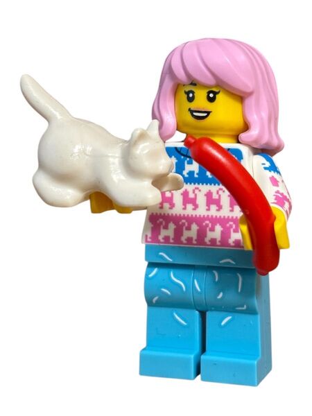 レゴ LEGO ミニフィグ 猫好きの人 ネコ ピンク髪 アイテムセット