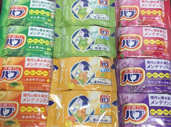 花王の入浴剤 炭酸力のバブ! 6種類12錠のバブをお楽しみください♪