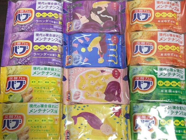 花王の入浴剤 炭酸力のバブ! 数量限定人魚姫4種類入り♪12錠の入浴剤をお楽しみください♪