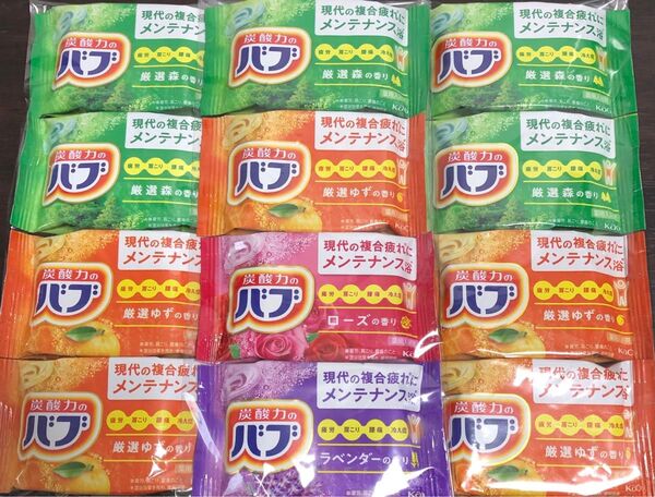 花王の入浴剤 炭酸力のバブ! 12錠の入浴剤をお楽しみください☆