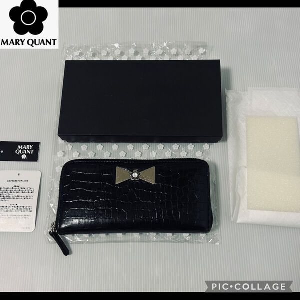 【箱あり・牛革】MARY QUANT 長財布 店頭購入品 収納力抜群◎