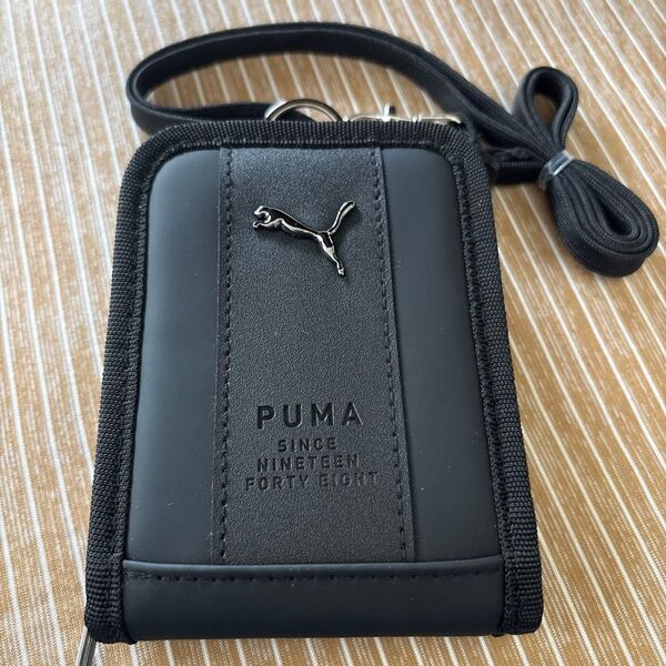 プーマ 財布 縦型 マルチウォレット PUMA パスケース 定期入れ 落ちない ストラップ付き