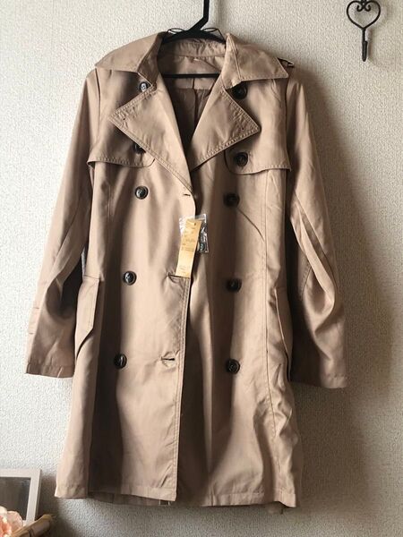 新品タグ付き トレンチコート ベージュ系 スプリングコート