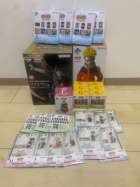 NARUTO中忍試験編一番くじラストワン賞我愛羅A賞ナルトおまけ付き計24点セット
