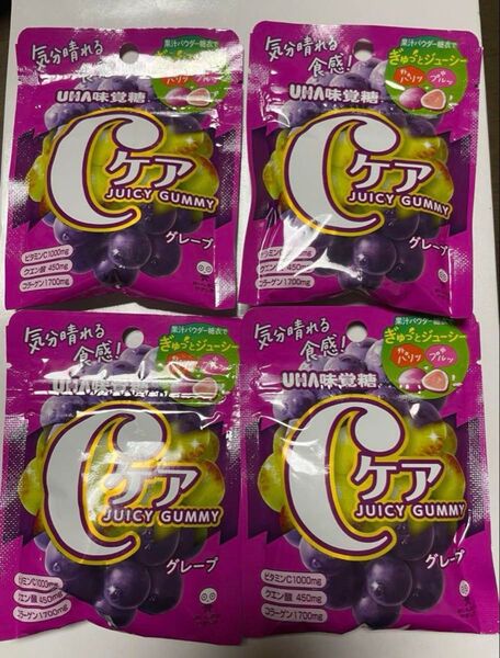 UHA味覚糖 Cケア グミ グレープ味 4袋