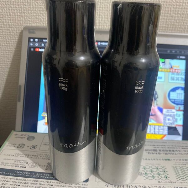 moir ブラックヘアスプレー 100g 2本セット