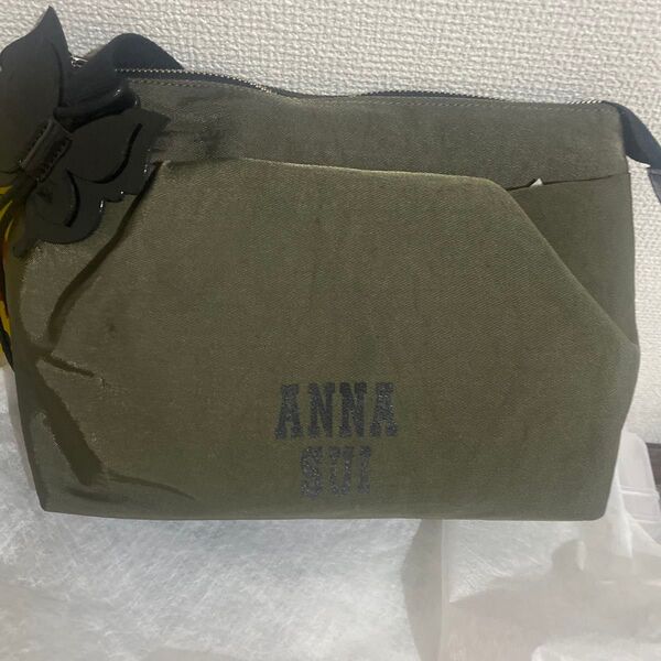 ANNA SUI ショルダーバッグ カーキ 蝶