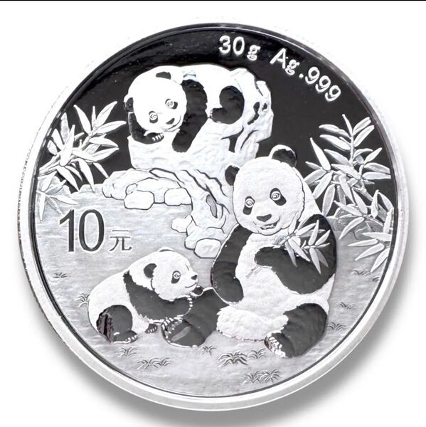 【2025年発行】パンダ銀貨 10元 FINE SILVER 1オンス