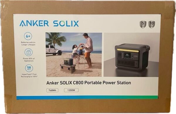 安心保証 ANKER Solix C800 Portable Power Station ポータブル電源 購入証明付
