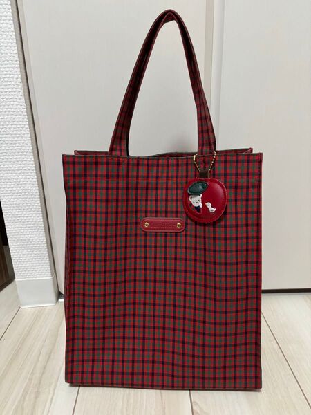 【新品未使用】familiar バック (赤チェック)