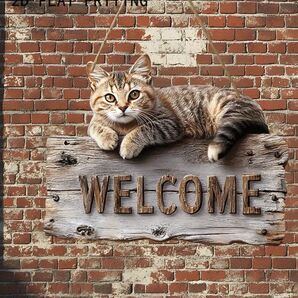 ウェルカムボード welcome キジトラ 猫 ネコ ねこ