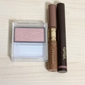 コスメ まとめ売り 3点 アイシャドウ 眉マスカラ チーク プチプラ CEZANNE セザンヌ excel エクセル